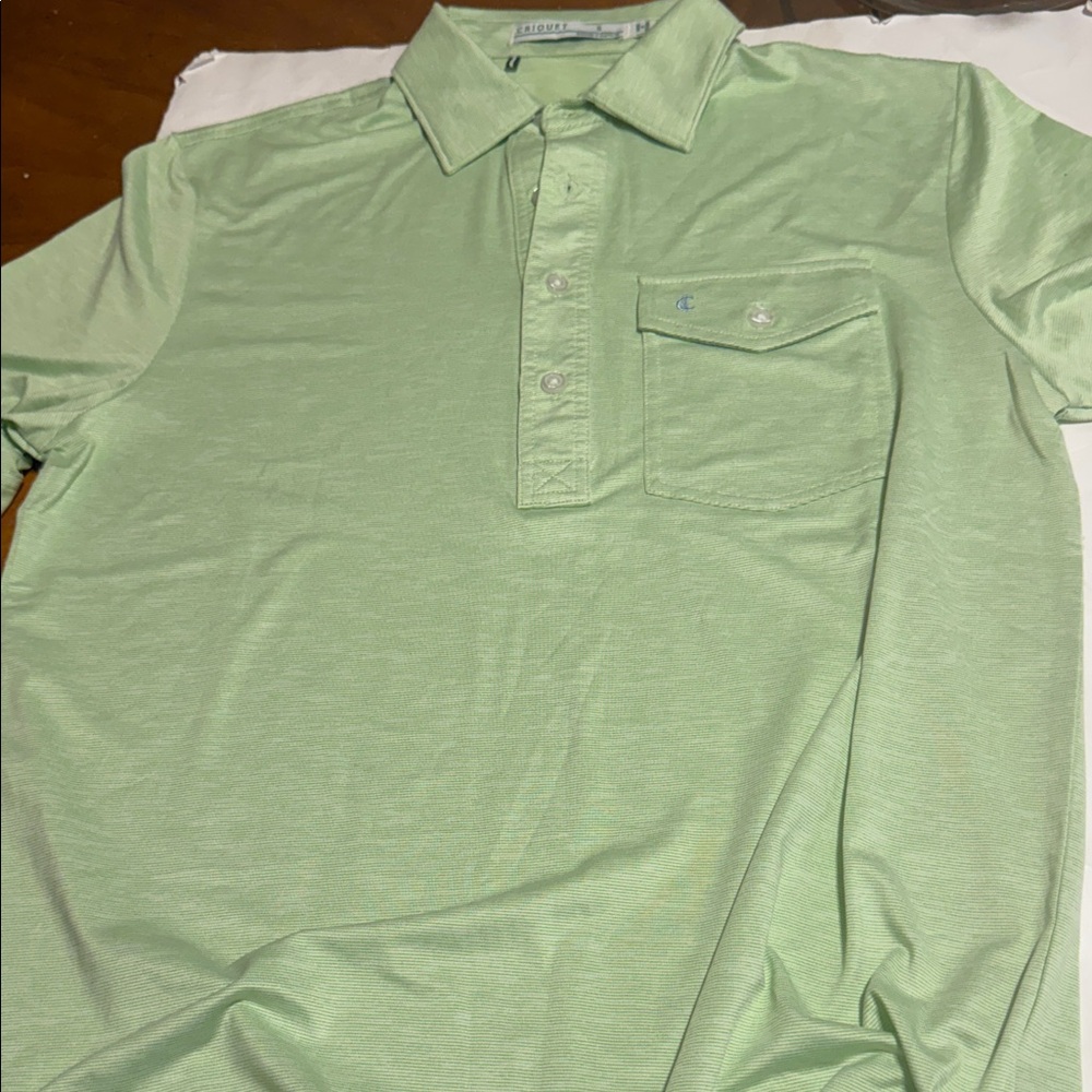Criquet Light Green Men’s Polo Shirt - Picture 11 of 14